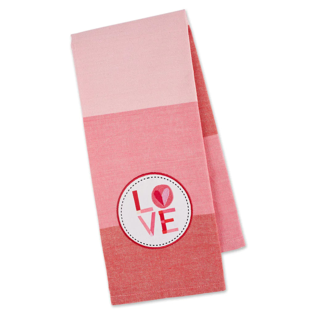 LOVE EMB  Dish Towel