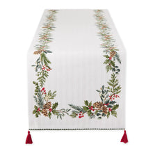 Load image into Gallery viewer, Boughs Of Holly Embellished Table Runner
