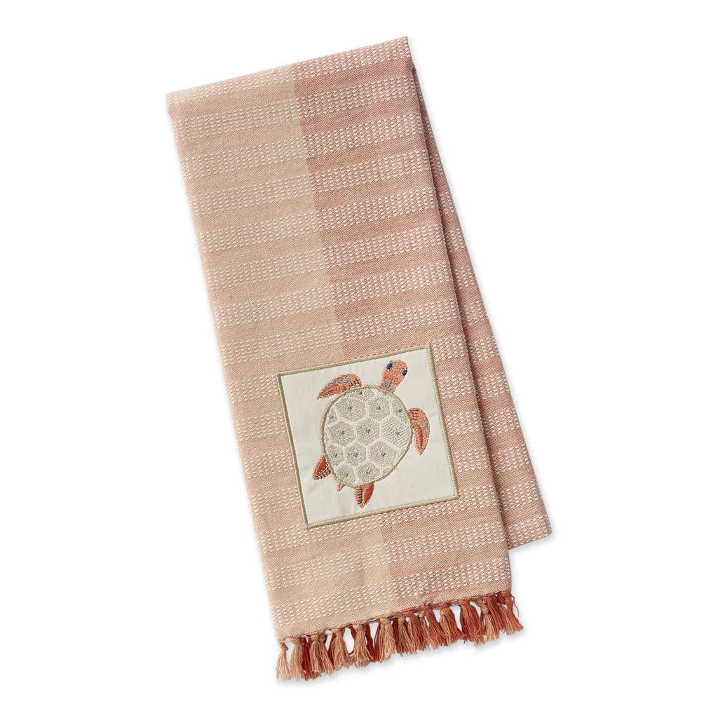 Sea Turtle Embellished  Dish Towel