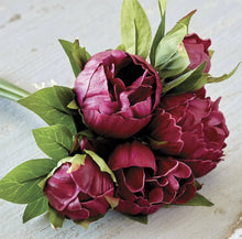 Load image into Gallery viewer, 12&quot; Purple Real Touch Peony Bundle (6 stems)
