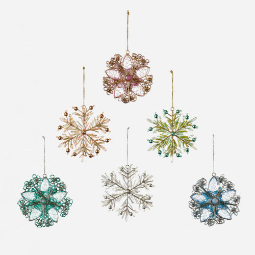 Beaded Snowflake Ornaments